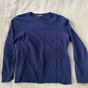 Lord & Taylor Navy Cashmere Sweater